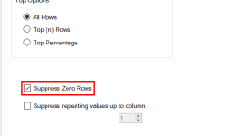 Suppress Zero Rows