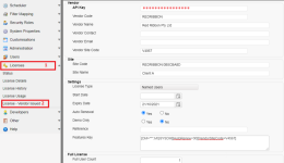 Vendor Issued License Entry Form