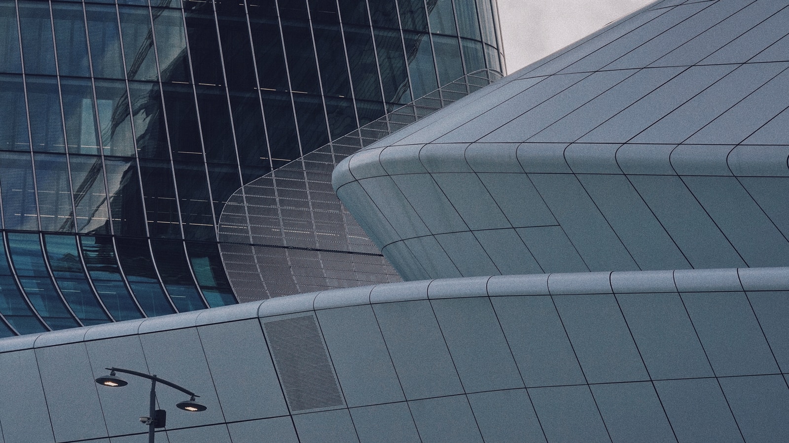 building beside lamppost