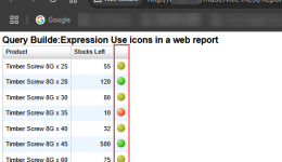 Expression: Displaying icons in a web report