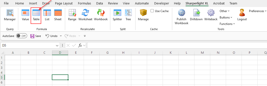 Table Formula – How to extract data into a table