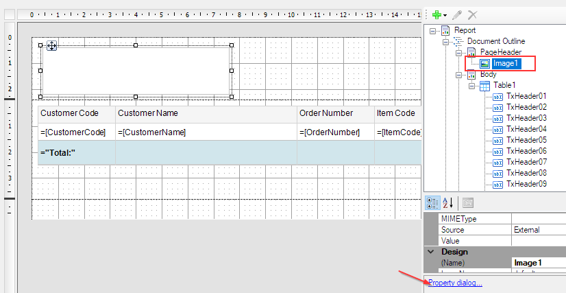Page Designer - Header and Footer - Sharperlight