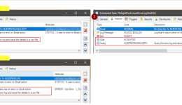 Keeping error logs on Email action